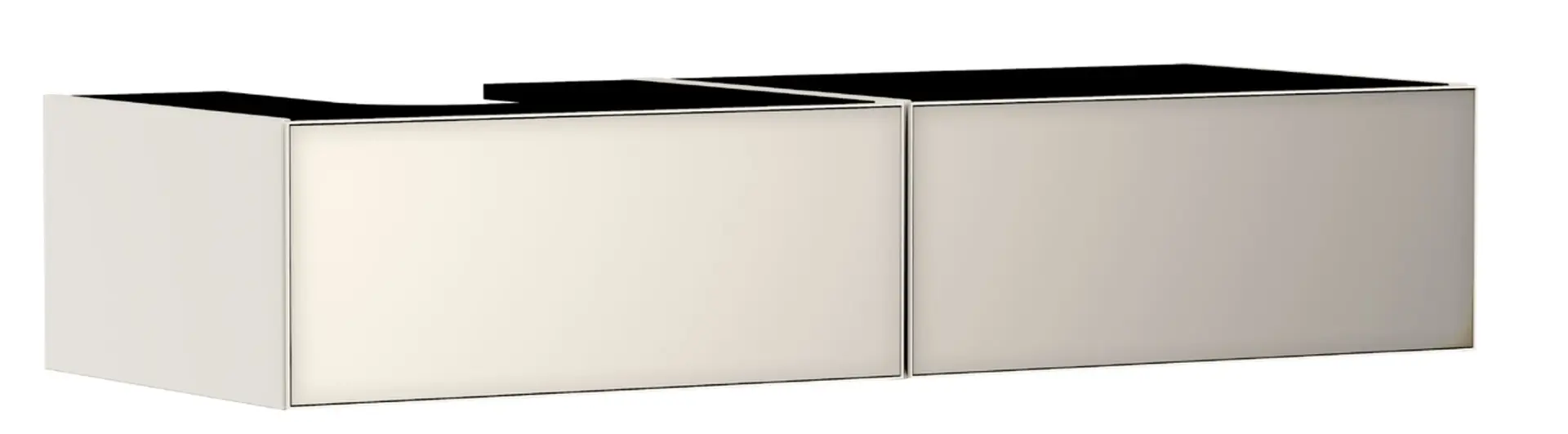 Hansgrohe Xevolos E - skapītis zem izlietnes, 28x137x55 cm, 2 atvilktnes, matēti bēšs/metāliskais bēšs 54320790