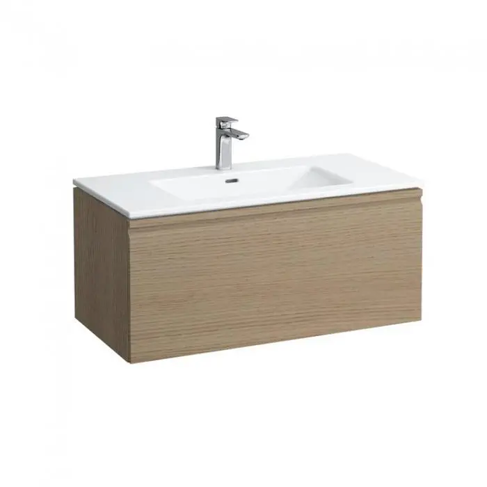 Laufen Pro S - izlietne ar zemizlietnes skapi, 100x50 cm, 1 atvilktne, gaišs ozols H8609654791041