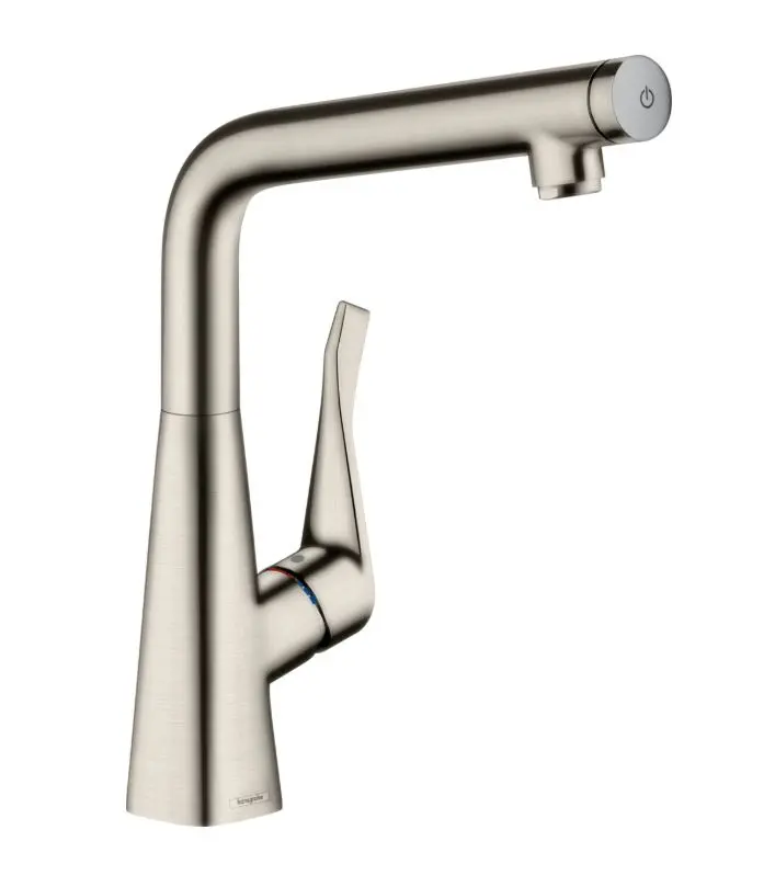 Hansgrohe Metris New - virtuves izlietnes vienas sviras maisītājs 320, nerūsējošais tērauds 14883800