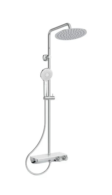 Ideal Standard Ceratherm S200 - dušas komplekts ar termostatu, diametrs 25 cm, 3 strūklas veidi, hroms A7331AA