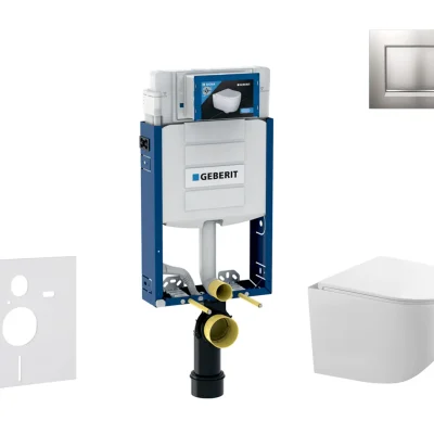 Geberit Kombifix - komplekts ar priekšsienas elementu, Gaia-WC ar SoftClose sēdekli un Sigma20 vadības plati, hroms matēti lakots/hroms SANI15CA1120