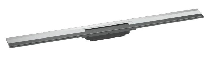 Hansgrohe RainDrain Flex - dušas noteka 900 ar nerūsējošā tērauda resti, saīsināma, montāžai pie sienas, hromēta 56052000