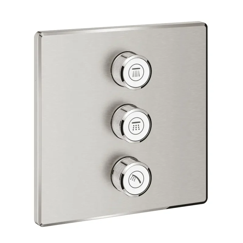 Grohe Grohtherm SmartControl - zemapmetuma vārsts 3 patērētājiem, Supersteel 29127DC0
