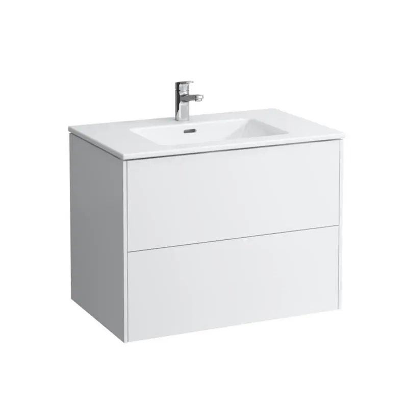 Laufen Pro S - izlietne ar zemizlietnes skapi, 80x61x50 cm, 2 atvilktnes, balts matēts H8649612601041