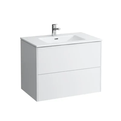 Laufen Pro S - izlietne ar zemskapīti, 59x79x49 cm, 2 atvilktnes, balts spīdīgs H8649612611041