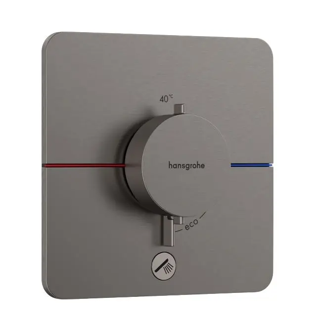 Hansgrohe ShowerSelect Comfort - zemapmetuma termostata maisītājs, hroms melns birstēts 15589340