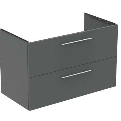 Ideal Standard i.Life B - izlietnes apakškabinets, 100x63x51 cm, 2 atvilktnes, pa kreisi, matēti pelēks kvarcs T5584NG