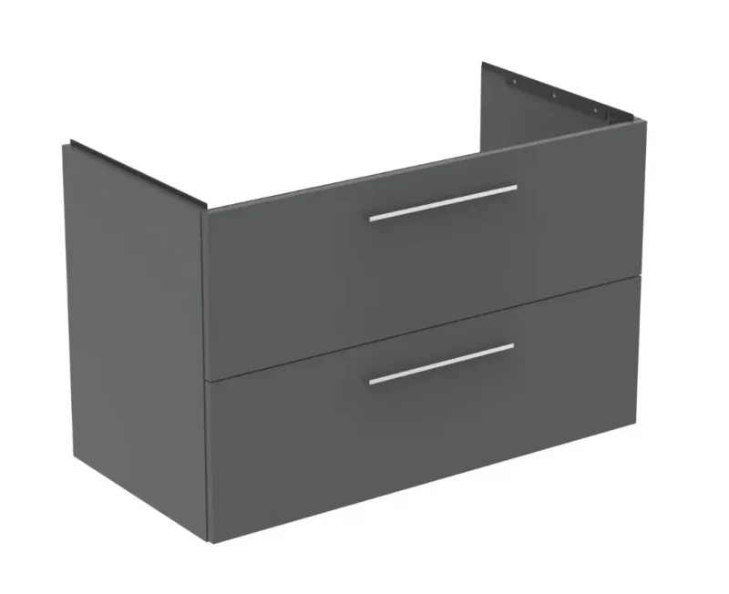 Ideal Standard i.Life B - izlietnes apakškabinets, 100x63x51 cm, 2 atvilktnes, pa kreisi, matēti pelēks kvarcs T5584NG