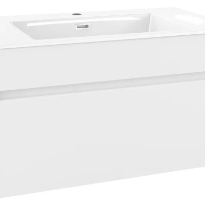 kielle Nefia - izlietne ar zemizlietnes skapi 80 cm, balta spīdīga 50027S800