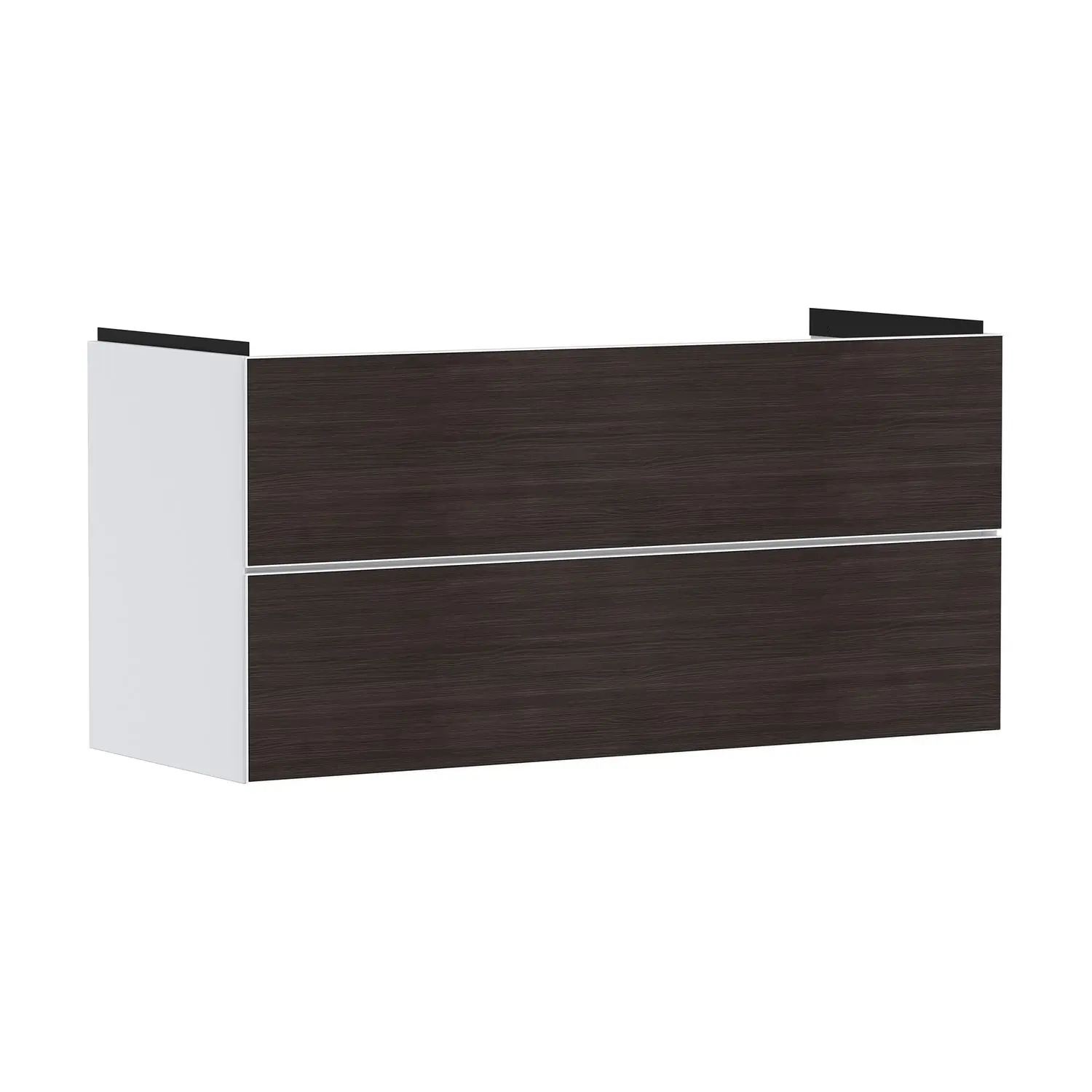 Hansgrohe Xevolos E - izlietnes apakškabinets 118x58x48 cm, 2 atvilktnes, matēti balts/tumšs ozols 54184730