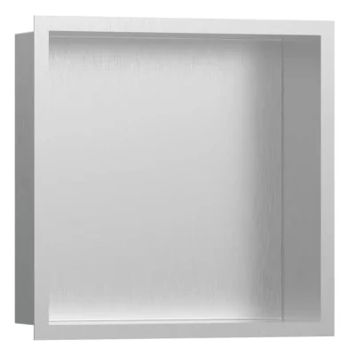 Hansgrohe XtraStoris Individual - sienas niša ar dizaina rāmi, 30x30x10 cm, matēts nerūsējošais tērauds 56097800