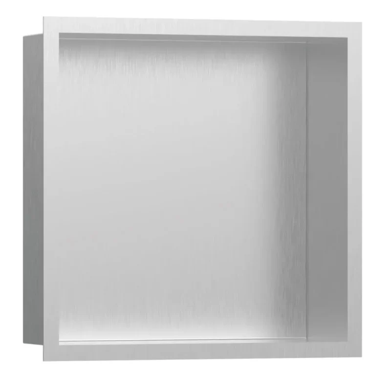 Hansgrohe XtraStoris Individual - sienas niša ar dizaina rāmi, 30x30x10 cm, matēts nerūsējošais tērauds 56097800
