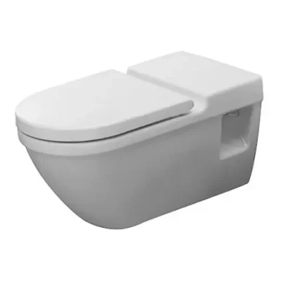Duravit Starck 3 - pie sienas stiprināms WC Compact, pieejams cilvēkiem ar invaliditāti, ar HygieneGlaze, alpu balts 2203092000