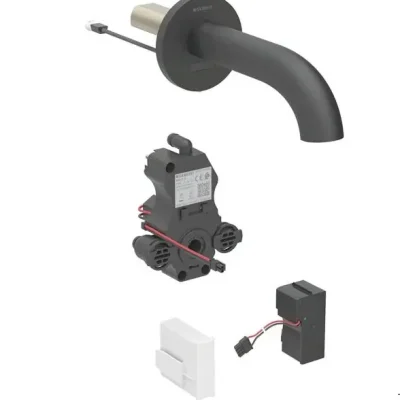 Geberit Piave - elektronisks zemapmetuma izlietnes vārsts, tīkla barošana, easy to clean, matēti melns 116.261.14.1