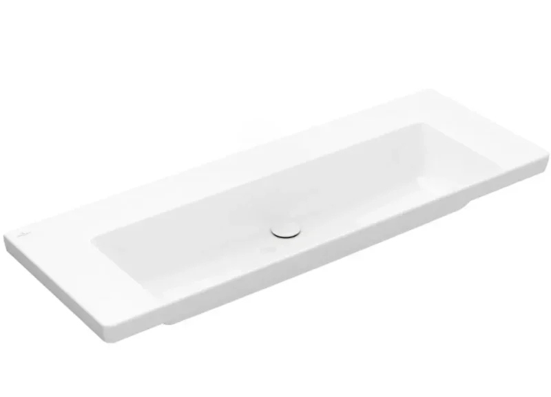Villeroy & Boch Subway 3.0 - izlietne 130x47 cm, bez pārplūdes, bez krāna cauruma, Alpu balts 4A70D301