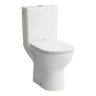 Laufen Lua - WC komplekts ar SoftClose sēdekli, aizmugurējais izvads, ūdens pieslēgums sānos, Rimless, DualFlush, balts H8670860009721