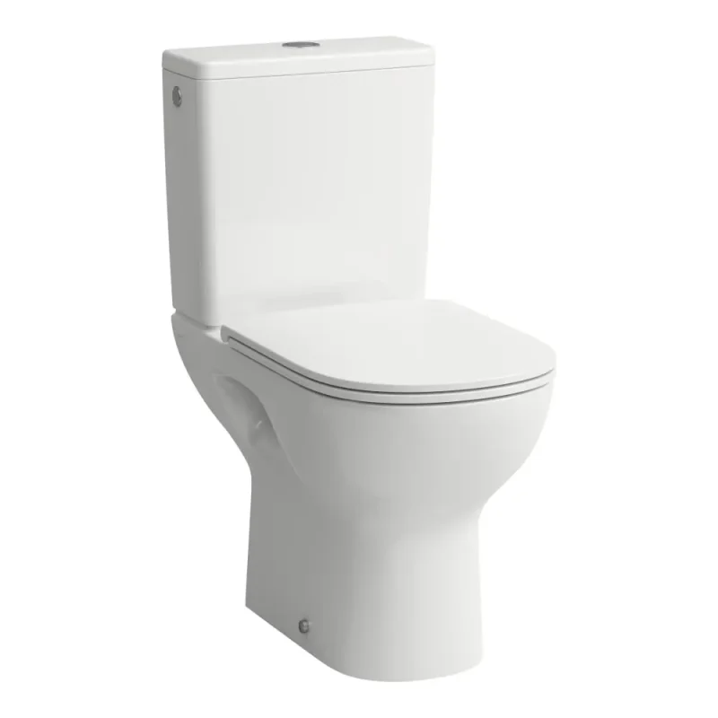 Laufen Lua - WC komplekts ar SoftClose sēdekli, aizmugurējais izvads, ūdens pieslēgums sānos, Rimless, DualFlush, balts H8670860009721