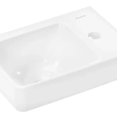 Hansgrohe Xelu Q - roku mazgāšanas izlietne, 36x25 cm, bez pārplūdes, jaucējkrāna caurums, balta 60314450