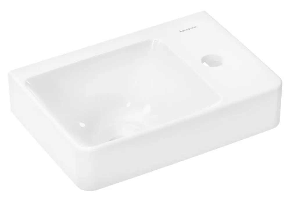 Hansgrohe Xelu Q - roku mazgāšanas izlietne, 36x25 cm, bez pārplūdes, jaucējkrāna caurums, balta 60314450