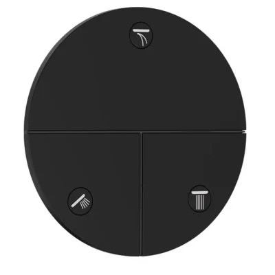 Hansgrohe ShowerSelect Comfort - zemapmetuma vārsts, 3 patērētājiem, matēti melns 15558670