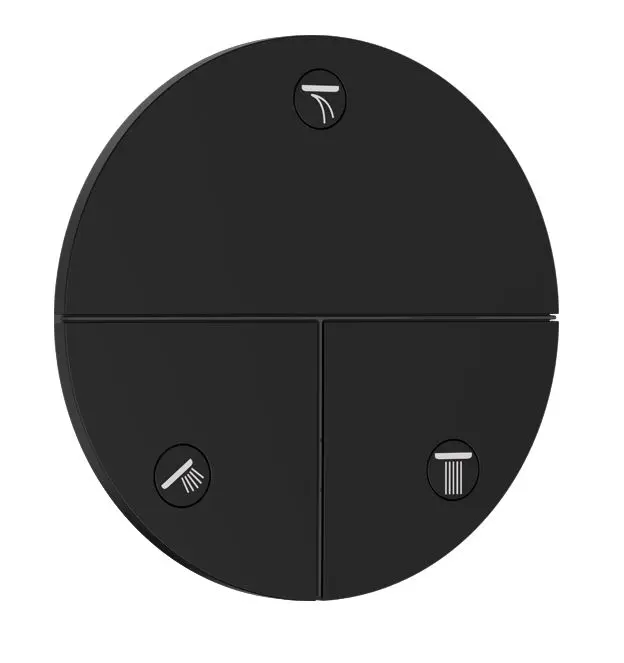 Hansgrohe ShowerSelect Comfort - zemapmetuma vārsts, 3 patērētājiem, matēti melns 15558670