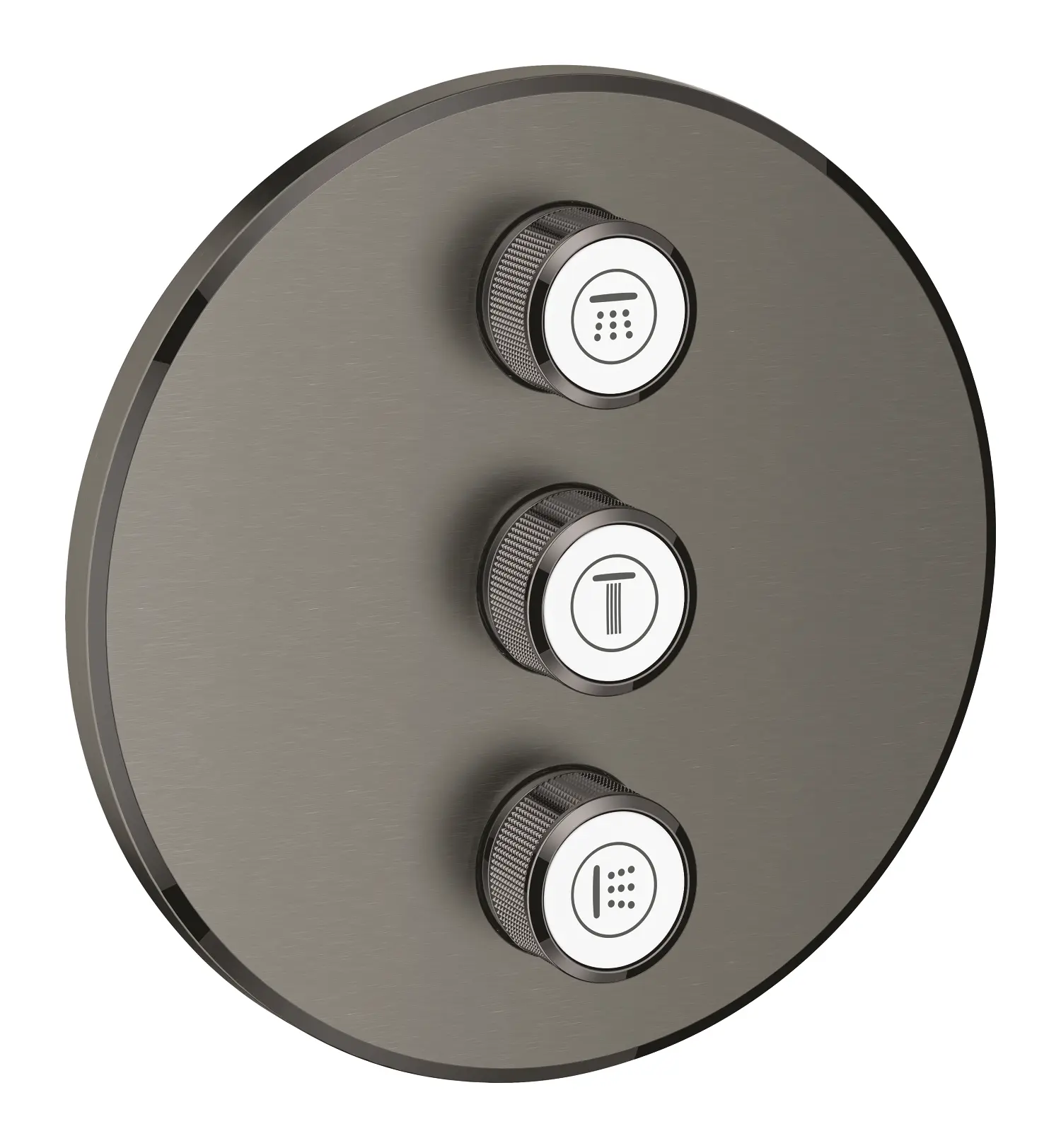 Grohe Grohtherm SmartControl - zemapmetuma vārsts 3 patērētājiem, Hard Graphite birstēts 29122AL0