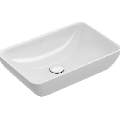 Villeroy & Boch Venticello - uzliekamā izlietne, 55x36 cm, ar pārplūdi, bez krāna cauruma, Alpu balts 411355R1