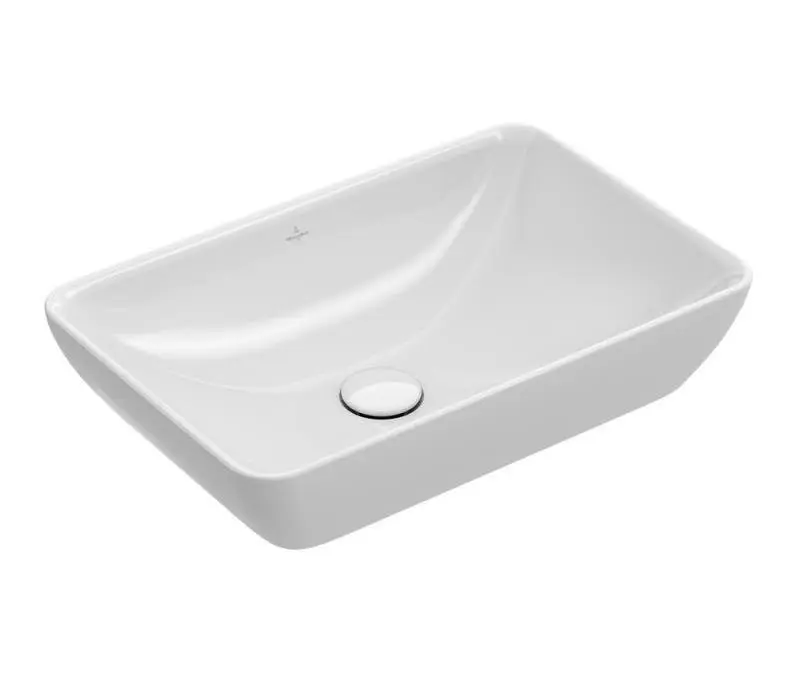 Villeroy & Boch Venticello - uzliekamā izlietne, 55x36 cm, ar pārplūdi, bez krāna cauruma, Alpu balts 411355R1