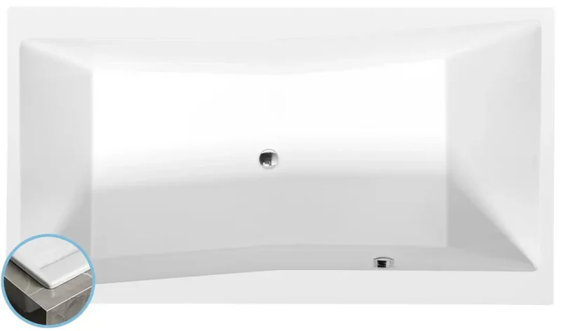 Polysan vannas - Quest Slim vanna, 180x100x49 cm, balta 78511S
