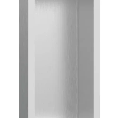 Hansgrohe XtraStoris Individual - sienas niša ar dizaina rāmi, 30x15x10 cm, matēts nerūsējošais tērauds/matēti balts 56094700