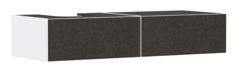 Hansgrohe Xevolos E - izlietnes skapītis, 28x137x55 cm, 2 atvilktnes, matēti balts/tekstils tumši pelēks 54319660