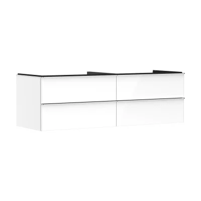 Hansgrohe Xelu Q - izlietnes apakšskapītis, 50x156x55 cm, 4 atvilktnes, balts spīdīgs/hroms 54090000