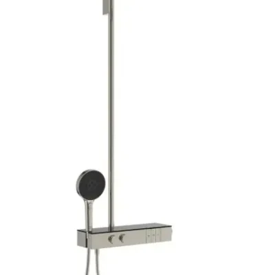 Ideal Standard Ceratherm Solos - dušas komplekts ar termostatu, diametrs 33 cm, 3 strūklu veidi, ar LED apgaismojumu, Silver Storm A7883GN
