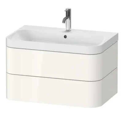 Duravit Happy D.2 Plus - skapis ar izlietni 48x78x49 cm, 2 atvilktnes, balts augsts spīdums HP4347O2222