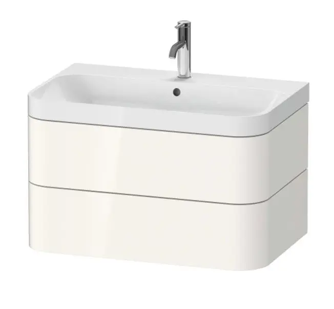 Duravit Happy D.2 Plus - skapis ar izlietni 48x78x49 cm, 2 atvilktnes, balts augsts spīdums HP4347O2222