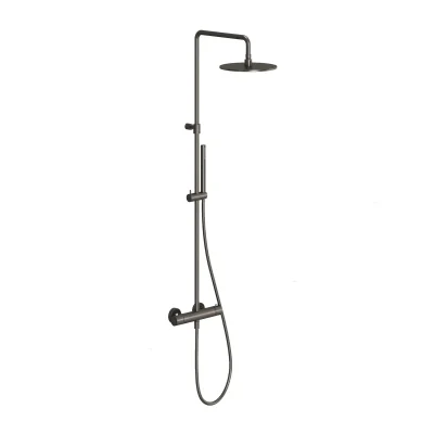 Ravak Espirit - dušas komplekts ar termostatu, diametrs 25 cm, grafīta matēts X070497