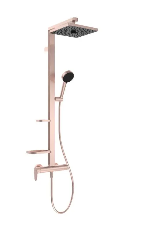 Ideal Standard Ceraflow ALU+ - dušas komplekts ar maisītāju, 26x26 cm, 2 strūklas, rozā BE204RO