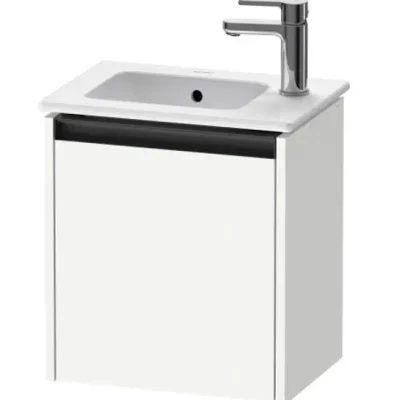 Duravit Ketho.2 - izlietnes skapītis 44x41x29 cm, ar 1 durvīm, eņģes pa labi, balts spīdīgs K25060R22220000