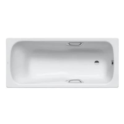 Kaldewei Advantage - Taisnstūrveida vanna Saniform Plus Star 336, 170x75 cm, ar rokturu atverēm, pērļu efekts, balta 133600013001