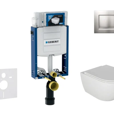 Geberit Kombifix - komplekts ar priekšsienas elementu, WC Oudee un Softclose sēdekli, vadības plati Sigma20, matēti hroms/hroms SANI15CA1116
