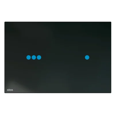 Alcadrain vadības plates - elektroniska zemapmetuma vadība, ar fona apgaismojumu, paredzēta Slim iebūvēšanas moduļiem, stikls/melns NIGHT LIGHT-3-SLIM
