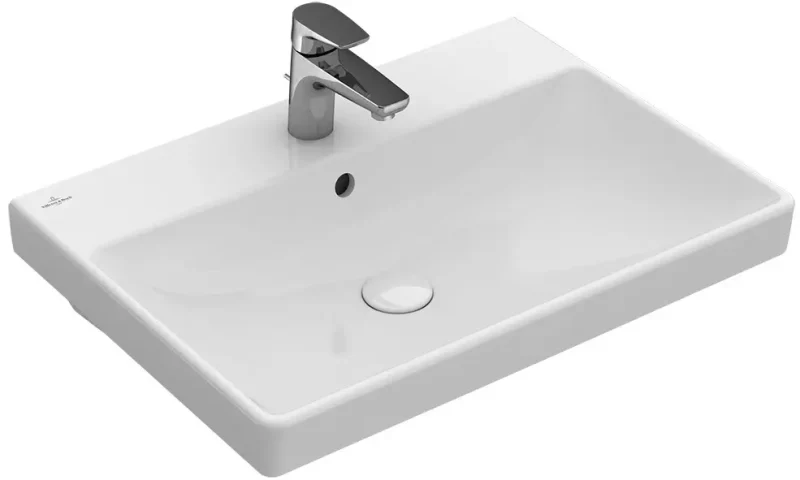 Villeroy & Boch Avento - mēbeļu izlietne, 60x47 cm, ar pārplūdi, ar jaucējkrāna atveri, CeramicPlus, Alpu balts 415860R1