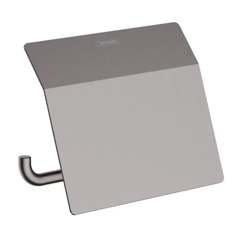 Hansgrohe AddStoris - tualetes papīra turētājs ar vāku, hroms melns birstēts 41753340