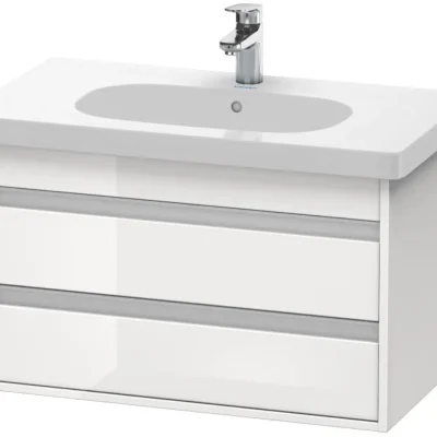 Duravit Ketho - izlietnes skapītis 48x80x46 cm, 2 atvilktnes, balts spīdīgs KT664702222