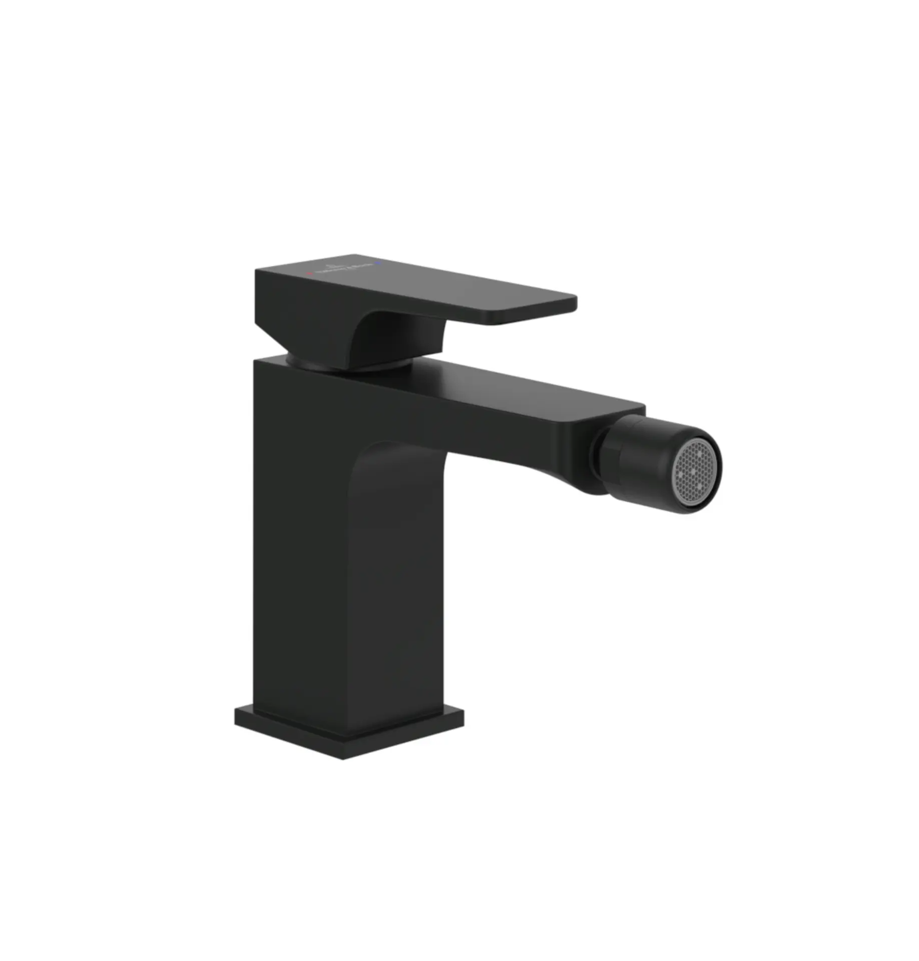 Villeroy & Boch Architectura Square - bideta maisītājs ar noteces komplektu, AquaSmart, matēti melns TVB125001000K5