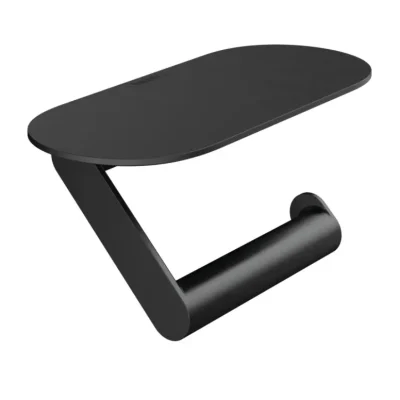 Hansgrohe WallStoris - tualetes papīra turētājs ar plauktu, matēti melns 27928670
