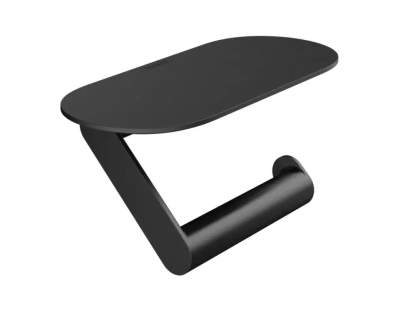 Hansgrohe WallStoris - tualetes papīra turētājs ar plauktu, matēti melns 27928670