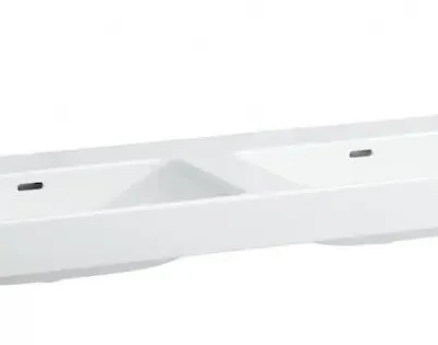 Laufen Pro S - dubultā izlietne 120x47 cm, bez cauruma maisītājam, balta H8149660001091