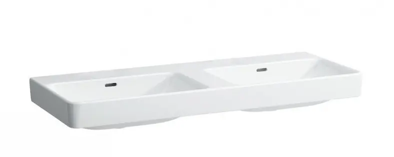 Laufen Pro S - dubultā izlietne 120x47 cm, bez cauruma maisītājam, balta H8149660001091