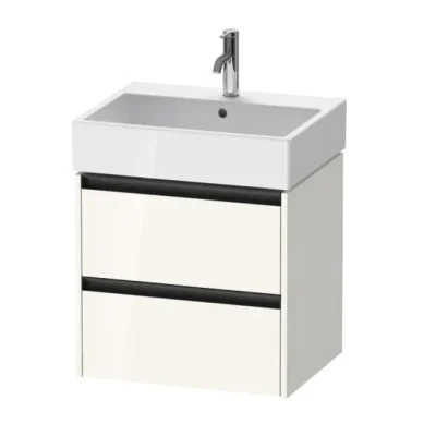 Duravit Ketho.2 - izlietnes skapītis, 55x58x46 cm, 2 atvilktnes, balts spīdīgs K25275022220000